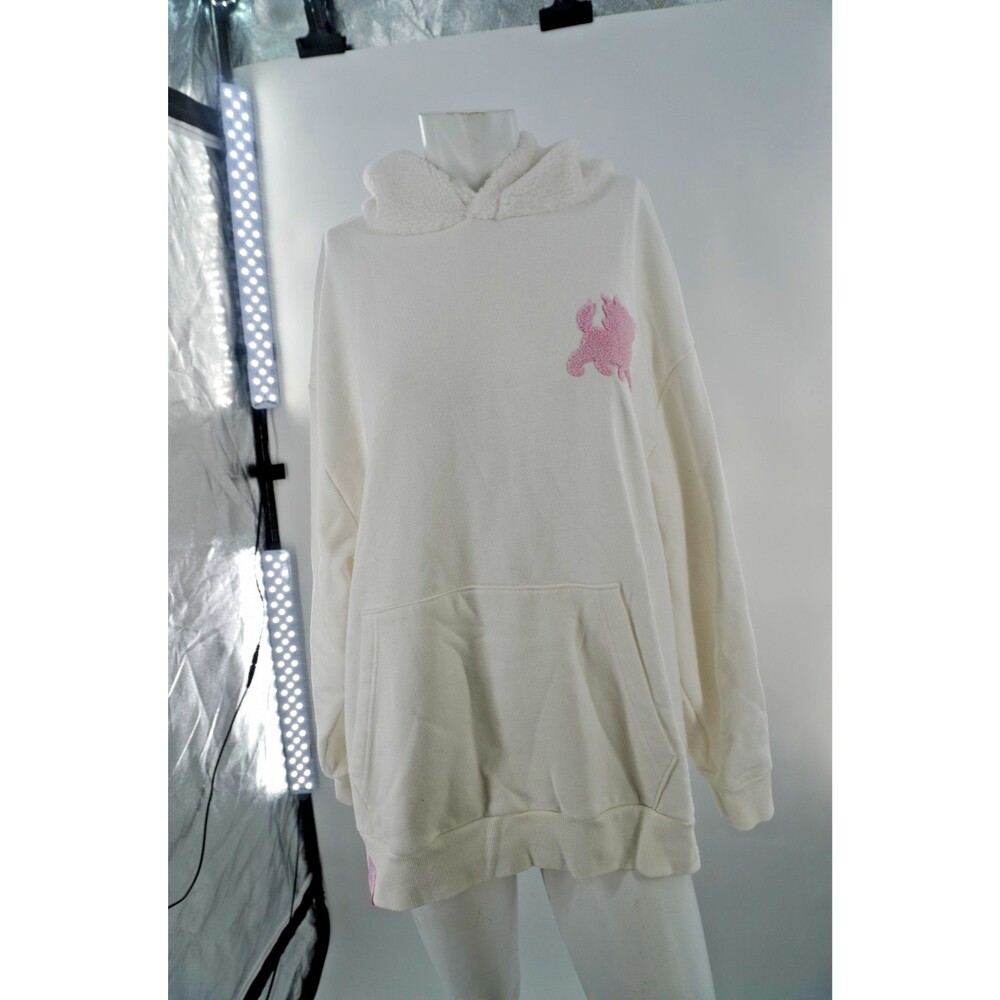 Disney Parks The Aristocats Marie Fuzzy Sherpa Lined Hoodie Sweatshirt Size L/XL